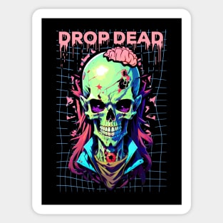 Drop Dead Zombie Brain Streetwear Style 2 Sticker